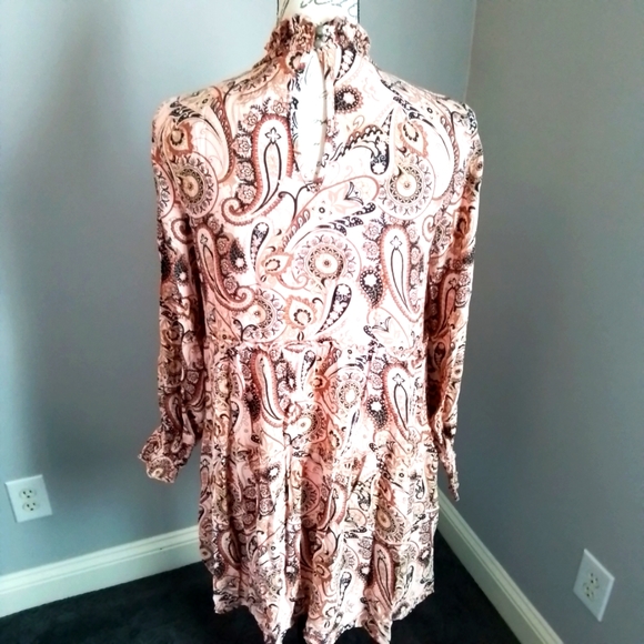 Anthropologie Cady Long Sleeve Paisley Tunic Dress - S - Picture 7 of 10